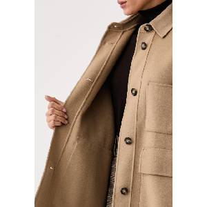 Max Mara късо палто дамско от вълна WKDFOLK (2625086061600)