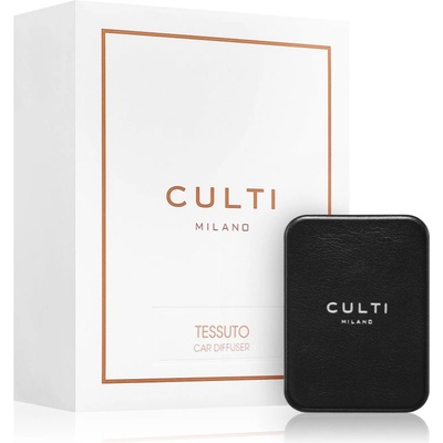 Culti Milano Car Diffuser Black Tessuto aроматизатор за автомобил + резервен пълнител 73x53 см