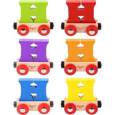 Bigjigs Rail Wagon Drevená vláčiková dráha písmeno H