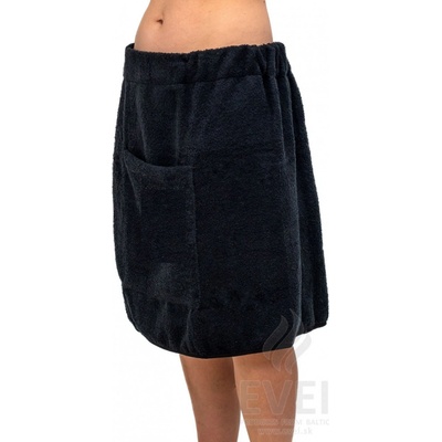 EVEI Kilt do sauny pánsky, čierny 55x140 cm