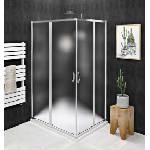 SAPHO Sigma Simply - Душ ъгъл 90х80 см, вариант Л/Д, стъкло Тухла/хром GS2490GS2480 (GS2490GS2480)