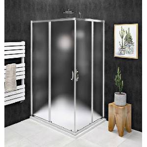 SAPHO Sigma Simply - Душ ъгъл 90х80 см, вариант Л/Д, стъкло Тухла/хром GS2490GS2480 (GS2490GS2480)