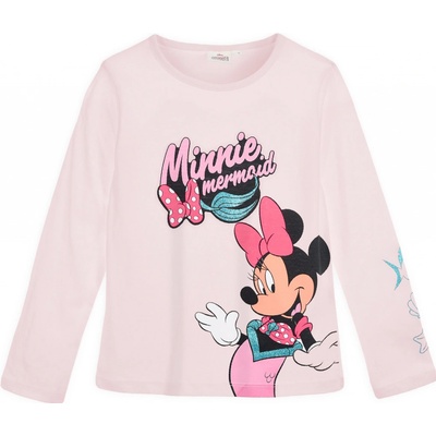 Dívčí tričko z BIO bavlny DISNEY MINNIE MERMAID růžová