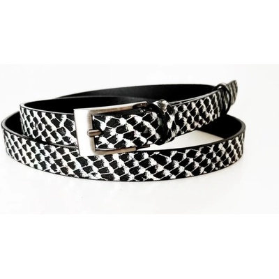 Penny Belts černo stříbrný pásek na šaty 183-602