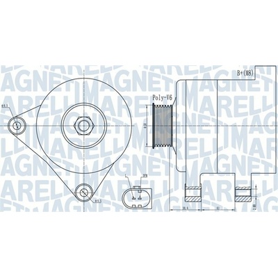 Alternátor MAGNETI MARELLI 063731985010