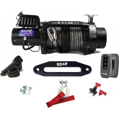 Elektrický naviják 6,3t 12V syntetické lano 28,5m HUSARWINCH BST S 14000