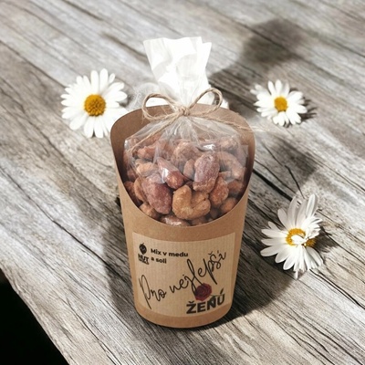 Nutworld Mix ořechů v medu a soli v celofánku a kelímku Pro nejlepší ženu 180 g