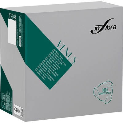 Celtex Ubrousky INFIBRA Venus Airlaid textilní BIO šedá 50ks 40x40cm
