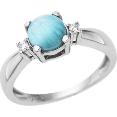 Jan Kos jewellery Stříbrný prsten s larimarem MHT-2000/S56
