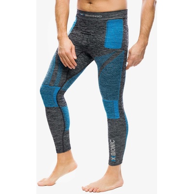 X-Bionic Energy Accumulator 4.0 Melange Pants - dark grey melange/blue
