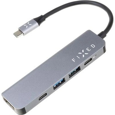 FIXED 5-portový hliníkový HUB Mini pro notebooky a tablety - šedý (FIXHU-MN-GR) – Zboží Živě