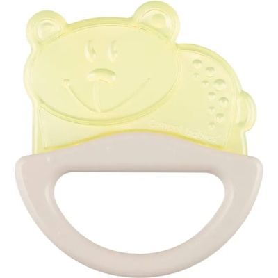 Canpol Силиконова чесалка с дрънкалка Canpol - Мече, жълта (13/107_yel)