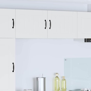 vidaXL Стенен шкаф LUCCA 2 бр. Бяло Инженерна дървесина (884895)