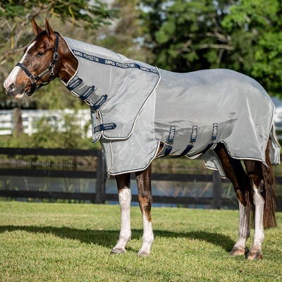Horseware Síťovaná deka Rambo Protector Fieldsafe Plus Silver Navy – Zboží Dáma