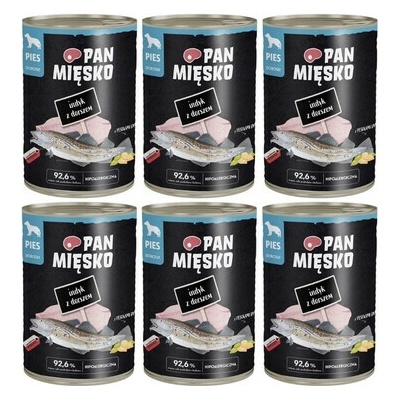 Pan Mięsko Morčacie s treskou 6 x 400 g