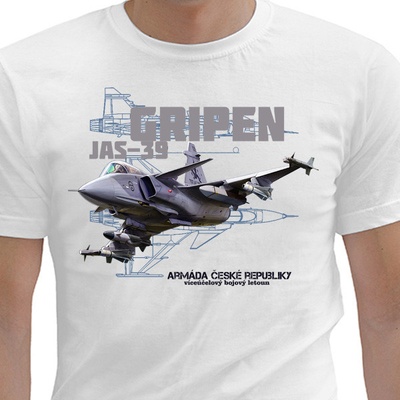 Tričko Striker JAS 39 Gripen biele