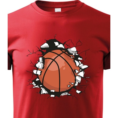 Dětské tričko Basketbalový míč Červená Canvas Bezvatriko.cz 2185