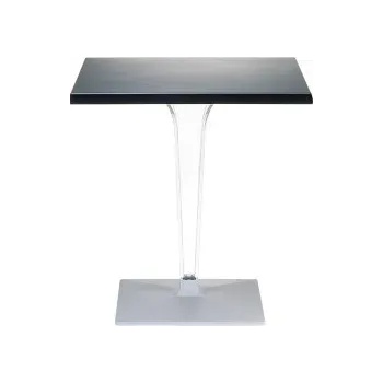 Siesta Exclusive SI-Маса квадрат с верзалитен квадратен плот 70x70xh73cm ICE БЯЛА/ЧЕРНА (014256)