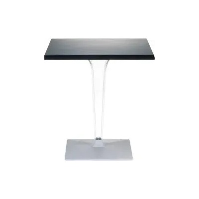 Siesta Exclusive SI-Маса квадрат с верзалитен квадратен плот 70x70xh73cm ICE БЯЛА/ЧЕРНА (014256)