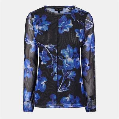 Ted Baker Тениска Ted Baker Women's Crew Neck Jersey Long Sleeve T-Shirt - Blue