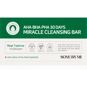 Some By Mi AHA∙BHA∙PHA 30 Days Miracle Cleansing Bar хидратиращ почистващ сапун за мазна и проблемна кожа 106 гр