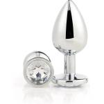 SuperLove Anal Jewel Silver-Clear Small