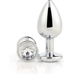SuperLove Anal Jewel Silver-Clear Small