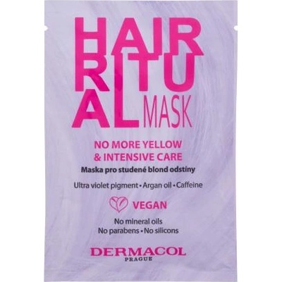 Dermacol Hair Ritual No More Yellow Mask маска за студени руси нюанси 15 ml за жени