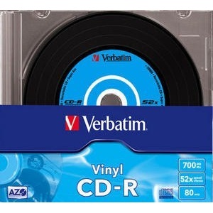 Verbatim CD-R(10-Pack)Slim/Vinyl/DLP/52x/700MB (43426)