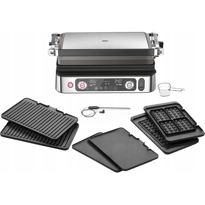Braun MultiGrill 9 Pro 2200 W, skladací, strieborný/sivý