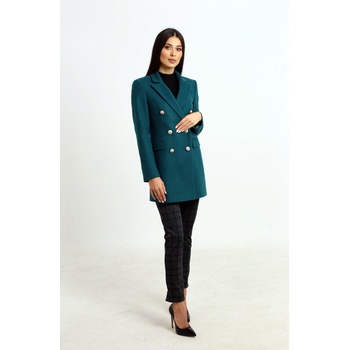 Image 1 of Radek's collection Дамско вълнено манто в цвят петрол 42115-405