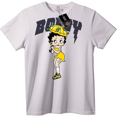 NOONEBRAND Тениска Betty Boop с парашута - XS, White