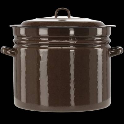 marka niezdefiniowana ENAMELOVANÝ HRNEC ROVNÝ 40 L 40 CM HNĚDÝ Z/P *3615