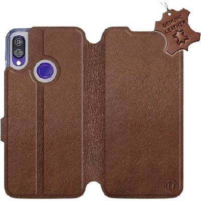 Pouzdro Mobiwear Luxusní flip Xiaomi Redmi Note 7 kožené Hnědé