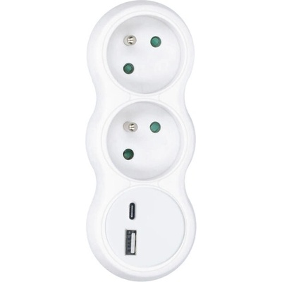 Solight 2 Plug + 2 USB (P100USBC)