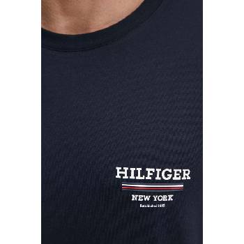 Tommy Hilfiger Памучна тениска Tommy Hilfiger в тъмносиньо с принт MW0MW36208 (MW0MW36208)