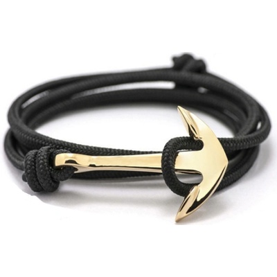 Amparo Miranda Náramek Lodní lano s kotvou 0554 černá