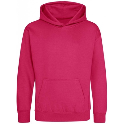 Just Hoods dětská mikina s klokankou Skipi žhavá růžová
