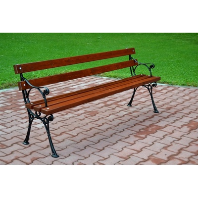 NaK Parková lavička Aďa 180 cm 4 cm mahagón