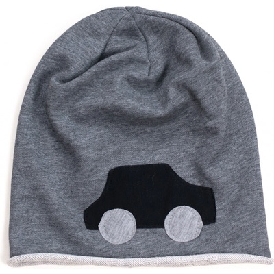 chlapčenská čiapka Auto tmavosivá