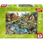 Schmidt Spiele Пъзел Schmidt от 1000 части - Селце в края на гората (58874)