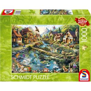 Schmidt Spiele Пъзел Schmidt от 1000 части - Селце в края на гората (58874)