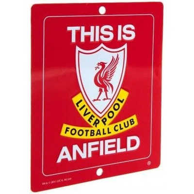 OUKY Plechová ceduľa na okno Liverpool FC