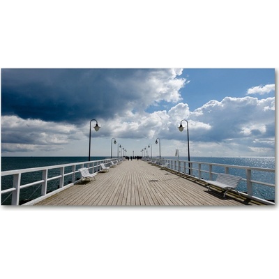 Foto obraz sklenený horizontálny mólo Orlov 100x50 cm