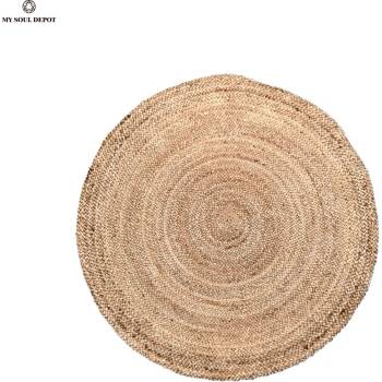 Image 1 of My Soul Depot Кръгъл килим от юта в естествен цвят ø120 (zp901na120)
