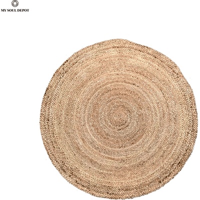 My Soul Depot Кръгъл килим от юта в естествен цвят ø120 (zp901na120)