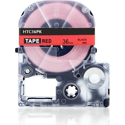 Epson HTC36PK, 36mm x 8m, černý tisk / ružový podklad, kompatibilní páska