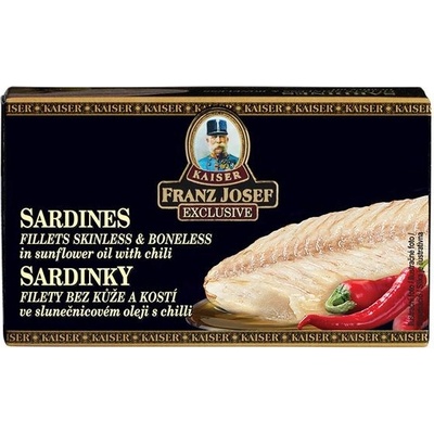 Franz Josef Kaiser Sardinky filety v slnečnicovom oleji s chilli 90 g
