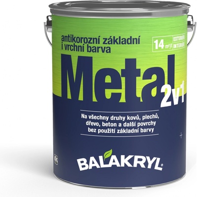 Balakryl Metal 2v1 9 kg oxidovaná červená