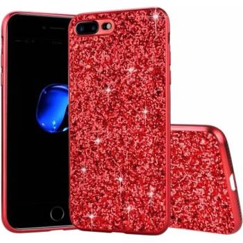 Pouzdro AppleKing ochranné s flitry iPhone 7 / 8 / SE 2020/2022 - červené